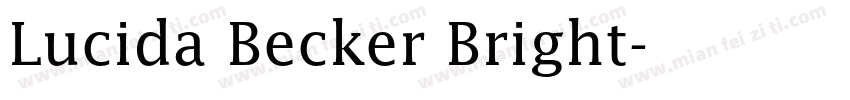 Lucida Becker Bright字体转换